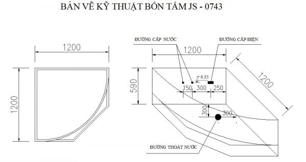 Bồn tắm massage Govern JS-0743 (có sục khí)