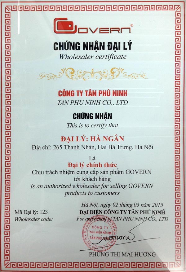 Chứng nhận đại lý GOVERN 1