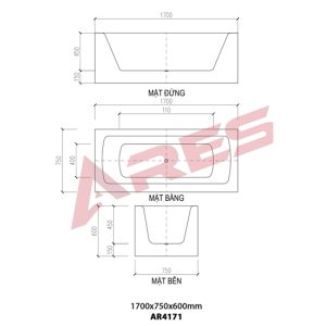 Bồn tắm massage Ares AR4171M