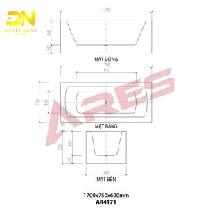 Bồn tắm massage Ares AR4171M