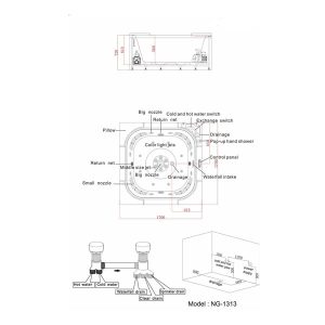 Bồn tắm massage EU-1313 (có sục khí)