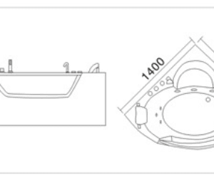 Bồn tắm góc massage TDO T-3052