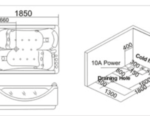 Bồn tắm massage TDO T-3057