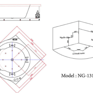 Bồn tắm massage Nofer NG-1310 (có sục khí)