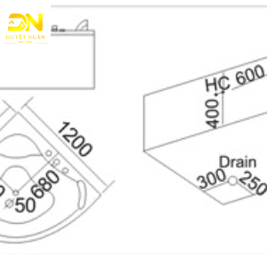 Bồn tắm góc massage TDO T-3039