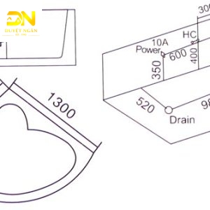 Bồn tắm góc massage Laiwen W-3204