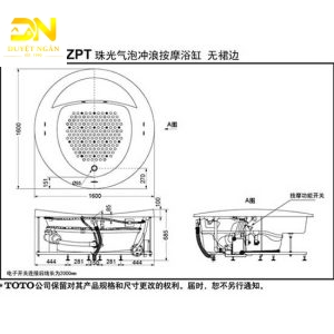 Bồn tắm Massage Toto PPYD1630ZPT